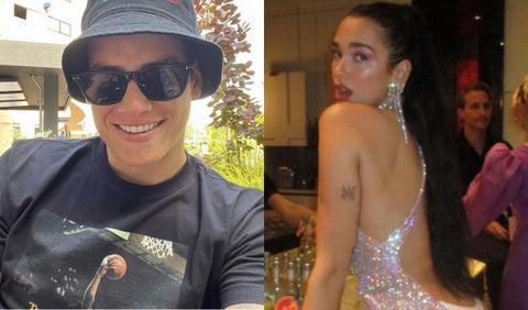 James Rodríguez siendo coqueto en una foto de Dua Lipa