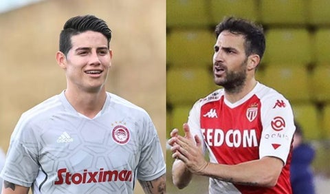 James Rodríguez y Cesc Fábregas