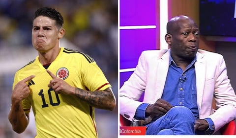 James Rodríguez y Faustino Asprilla