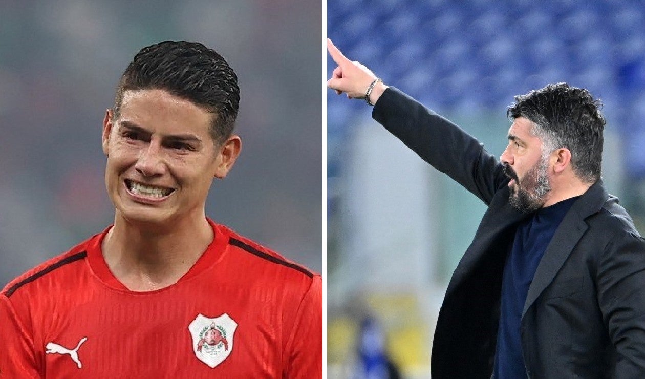 James Rodríguez y Gennaro Gattuso