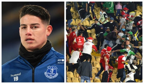 James Rodríguez y pelea de hinchas Santa Fe y Nacional