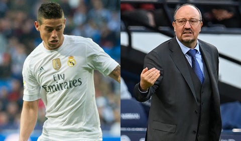 James Rodríguez y Rafa Benítez