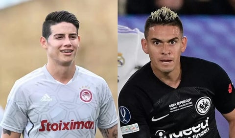 James Rodríguez y Rafael Santos Borré