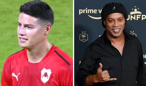 James Rodríguez y Ronaldinho
