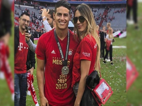 James Rodríguez y Shannon de Lima