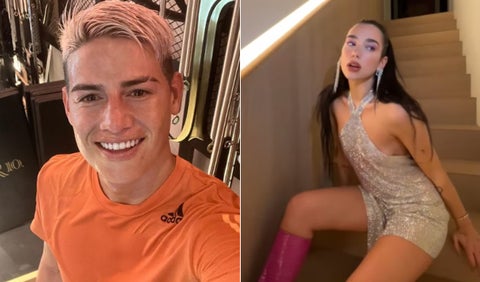 James Rodríguez y su comentario a foto de Dua Lipa