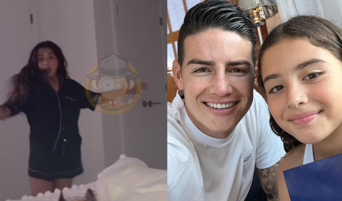 James Rodríguez y su hija