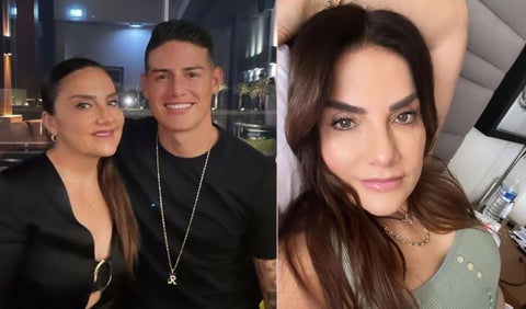 James Rodríguez y su mamá