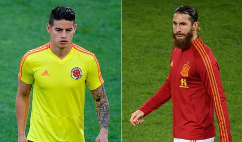 James Rodríguez, Sergio Ramos