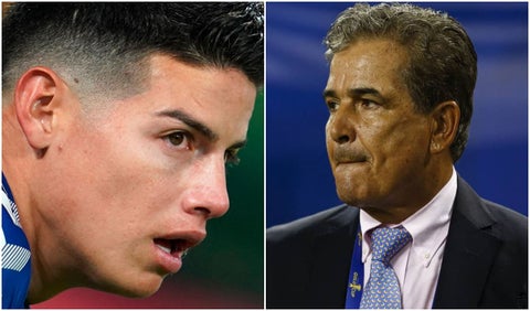 James Rodríguez y Jorge Luis Pinto