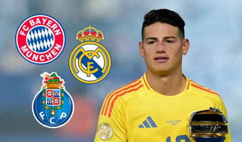 James Rodríguez con Bayern, Porto y Real Madrid