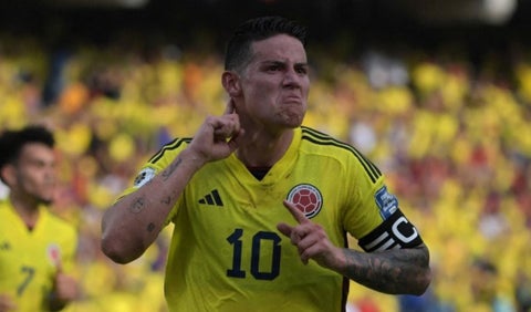 James Rodríguez con la selección Colombia