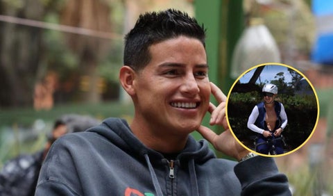 James Rodríguez en bicicleta