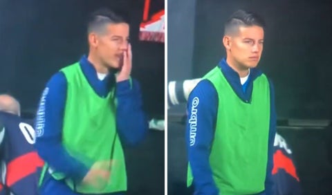 James en un partido del Rayo Vallecano