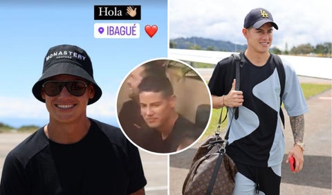James Rodríguez paseando por las calles de Ibagué