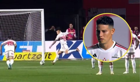 [Video] No se puede creer: otro fallo monumental de James en penalti con Sao Paulo