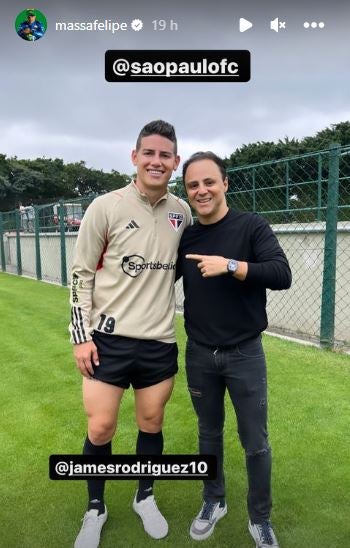 James Rodríguez y Felipe Massa