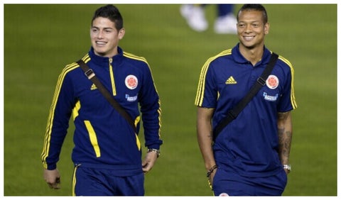 James Rodríguez y Fredy Guarín en Selección Colombia
