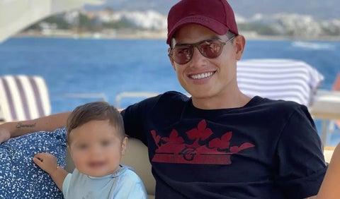 James Rodríguez junto a su hijo Samuel