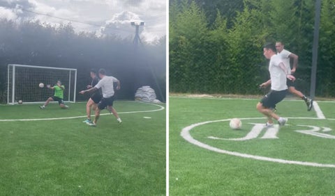 James Rodríguez, jugando con Aldo Leao Ramirez