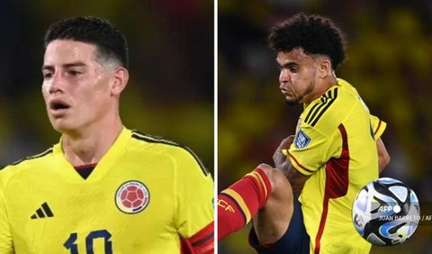 James Rodríguez y Luis Díaz