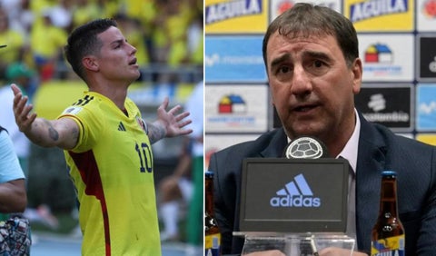 James Rodríguez y Néstor Lorenzo