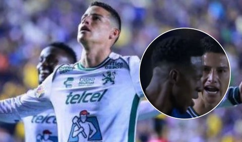 VIDEO: James hace todo en León: así fue su pelea con Cristian Borja