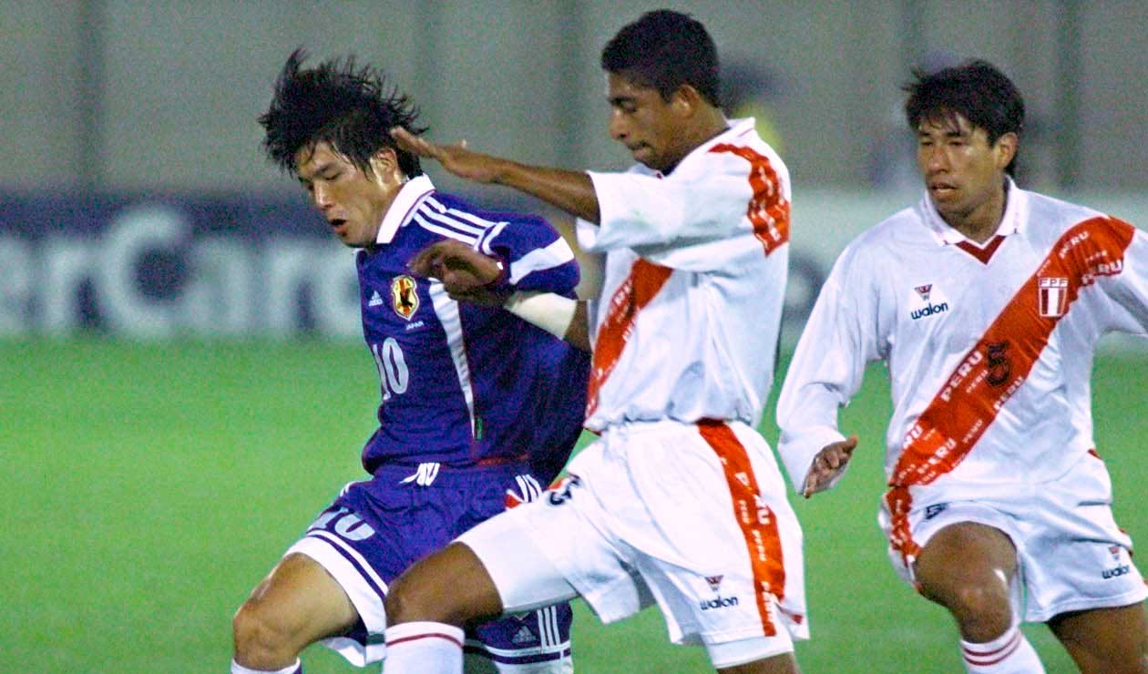 Foto del partido entre Japón y Perú en la Copa América 1999.
