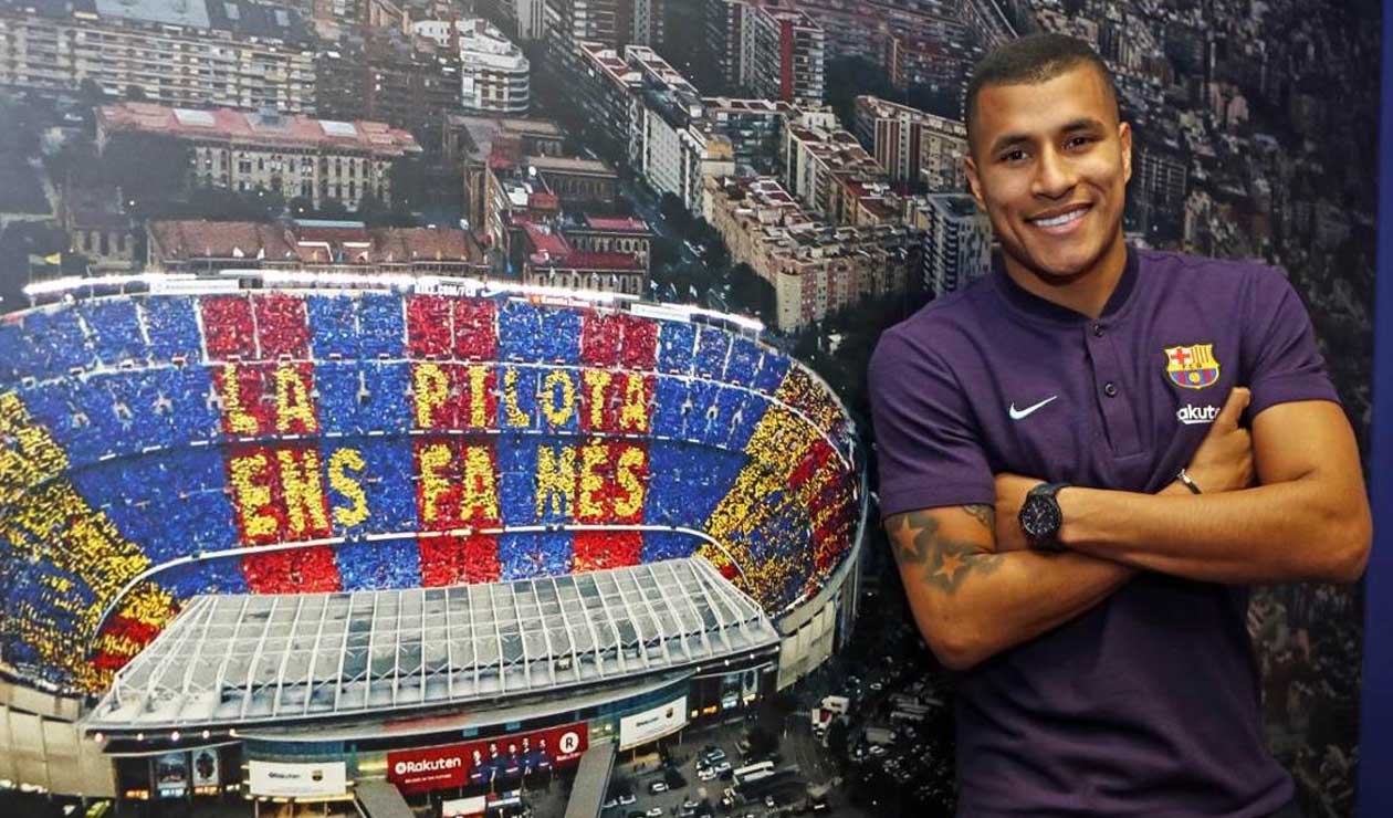 Jeison, antes de su presentación con el Barcelona