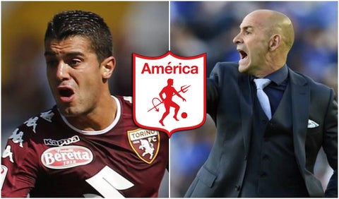 Iago Falque y Paco Jémez, América de Cali