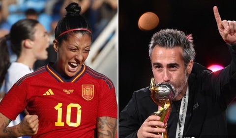 Jenni Hermoso y Jorge Vilda, selección de España