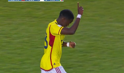 Jhojan Torres hizo el gol de Colombia contra Italia