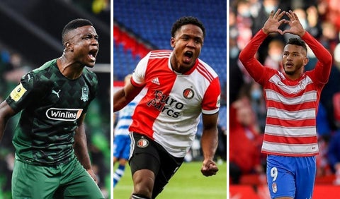 Jhon Córdoba, Luis Sinisterra y Luis Suárez