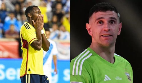 Jhon Jader Durán y Dibu Martinez