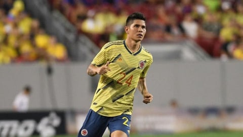 Jorman Campuzano jugando con la Selección Colombia