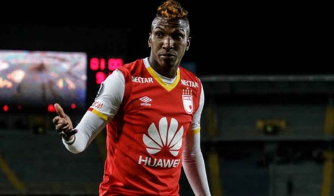 Johan Arango jugando con Independiente Santa Fe