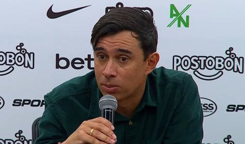 John Jairo Bodmer cuando era entrenador de Nacional