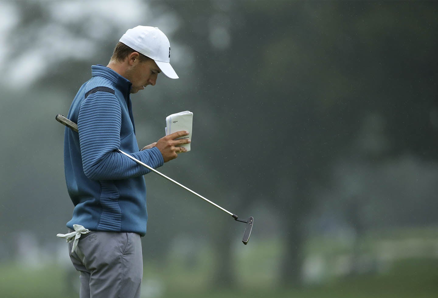 Jordan Spieth en el último torneo de 2018, el BMW Championship