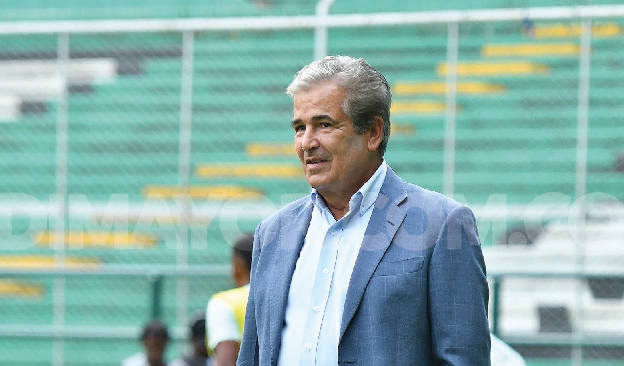 Jorge Luis Pinto en su primer partido con el Cali