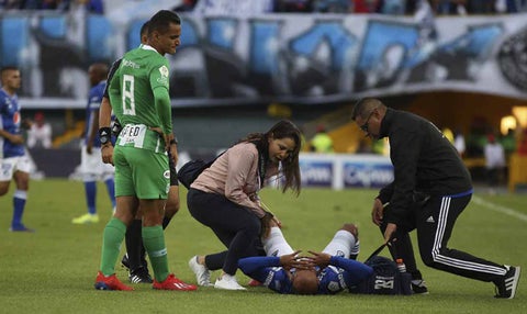 Juan David Pérez, jugador de Millonarios - Lesión ante Nacional