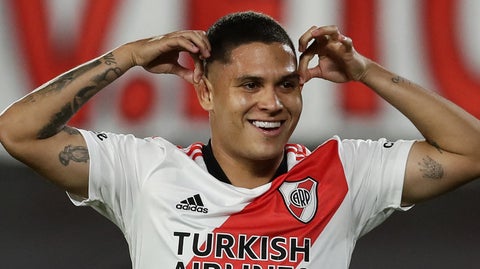 Juan Fernando Quintero en un partido reciente de River Plate