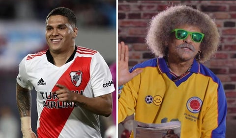 Juan Fernando Quintero y el Pibe Valderrama