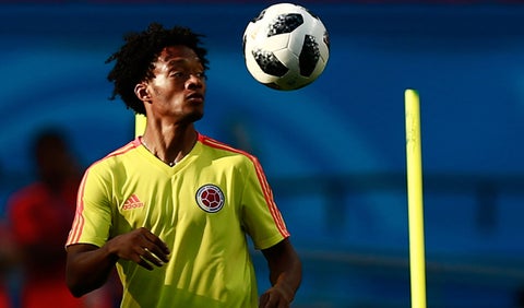 Juan Guillermo Cuadrado entrenando con la Selección Colombia