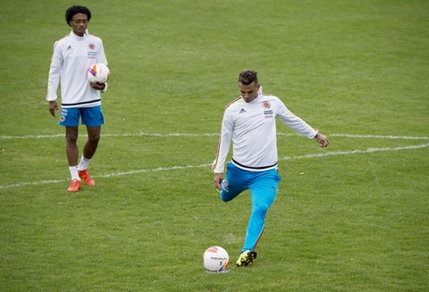 Juan Guillermo Cuadrado y Edwin Cardona