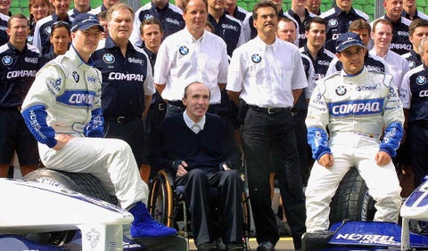 Juan Pablo Montoya y Frank Williams