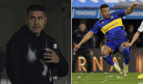 Juan Román Riquelme y Frank Fabra