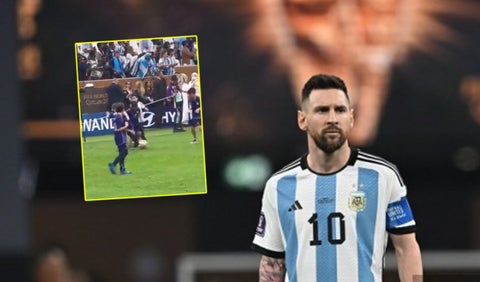 Jugada de Mateo Messi, hijo de Lionel Messi