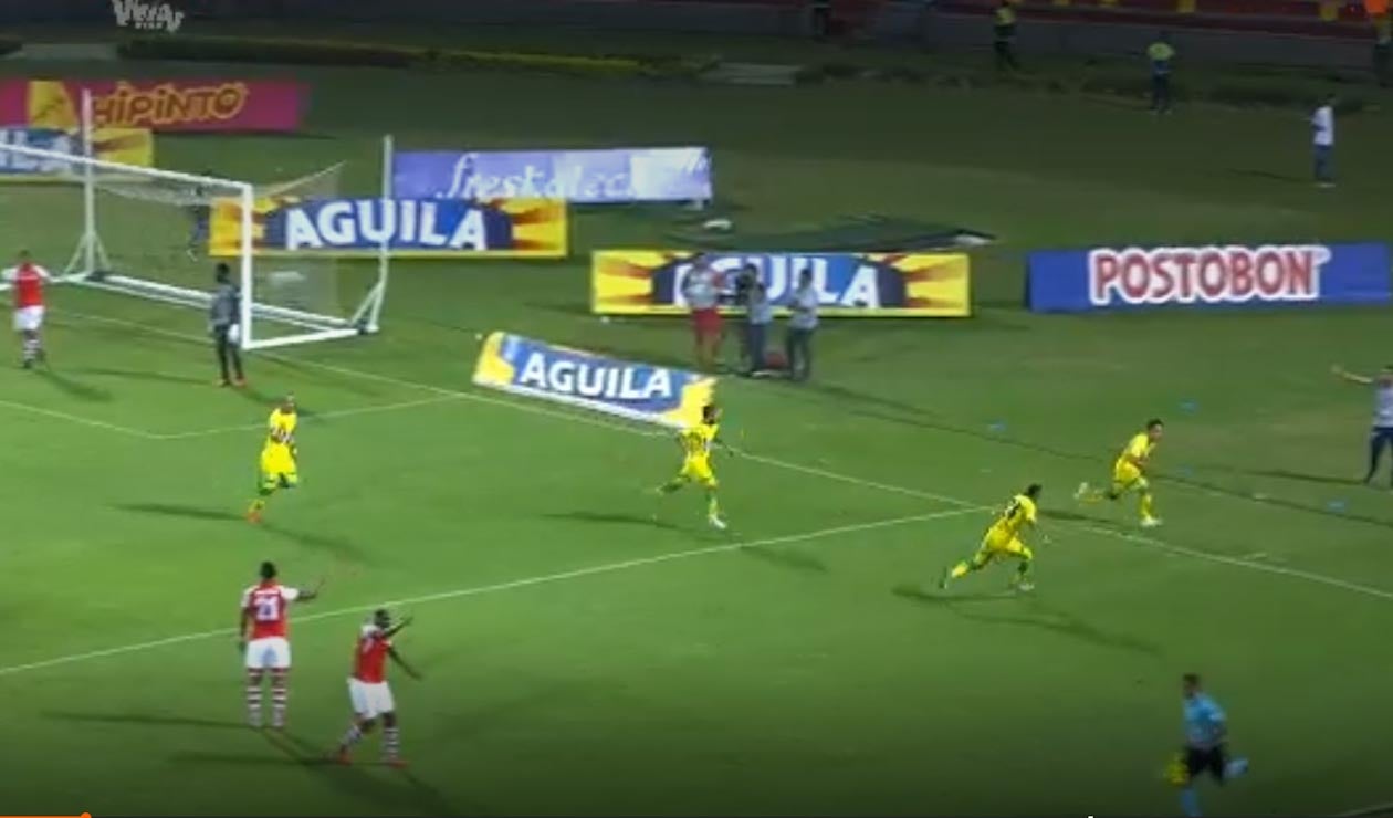 Gol Bucaramanga ante Santa Fe