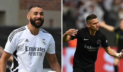 Karim Benzema y Santos Borré