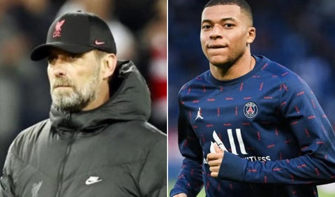 Jurgen Klopp y Kylian Mbappé
